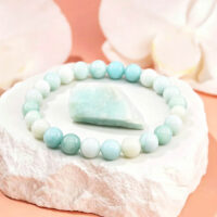 multi stone crystal bracelet – howlite, amazonite & more