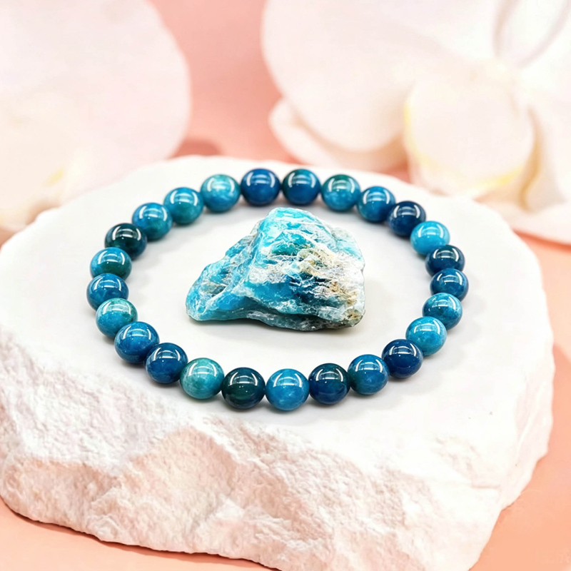 apatite main multi stone crystal bracelet – howlite, amazonite & more