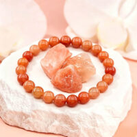 red aventurine crystal bracelet for prosperity