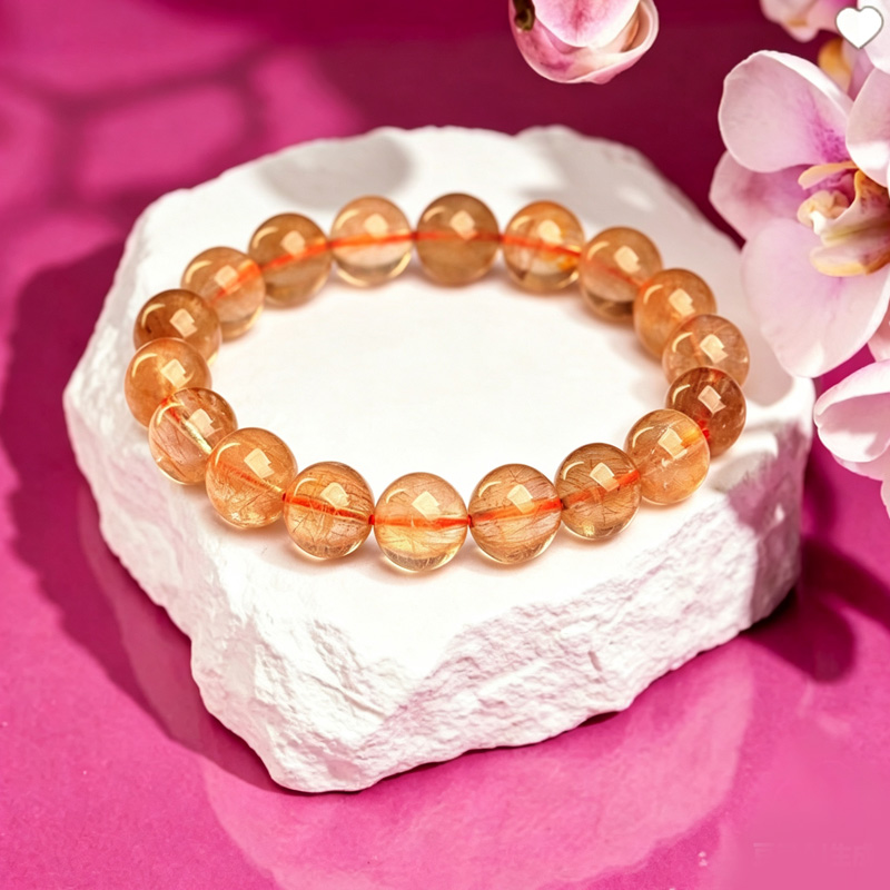 copper rutiles bracelet – wealth, energy & success stone natural copper rutiles bracelet for wealth and success