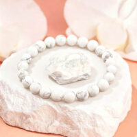 white howlite crystal bracelet for calm