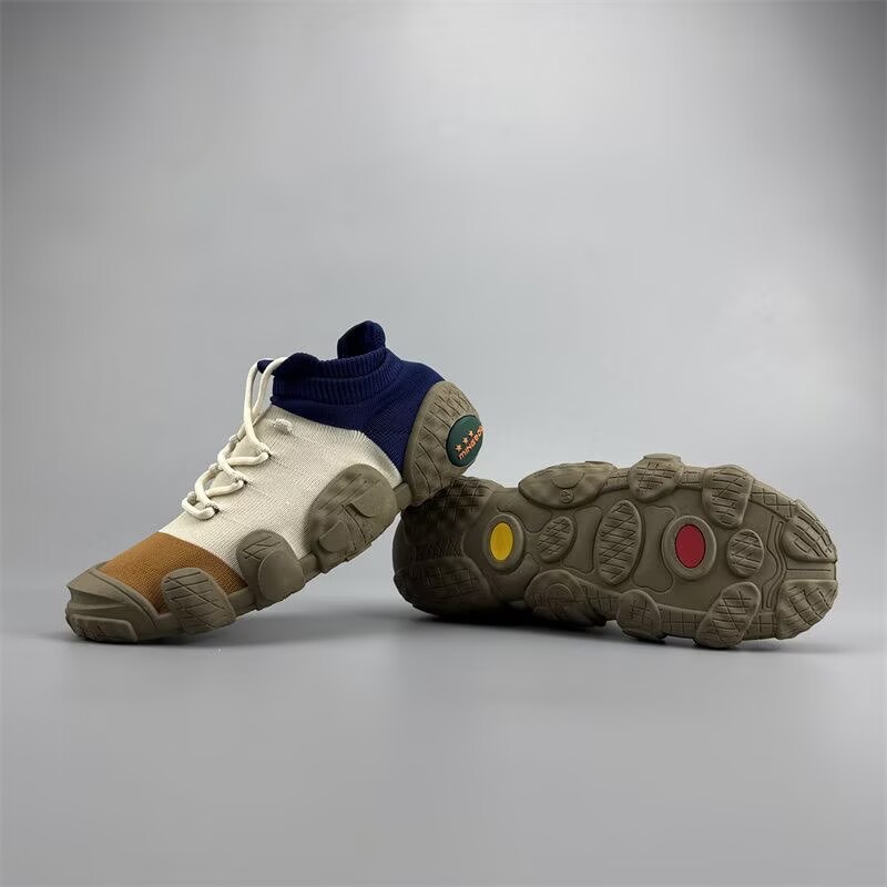 Men's Knit Sock Sneakers with Non-Slip Durable Rubber Outsole, Breathable Casual Hiking Shoes for Outdoor Walking