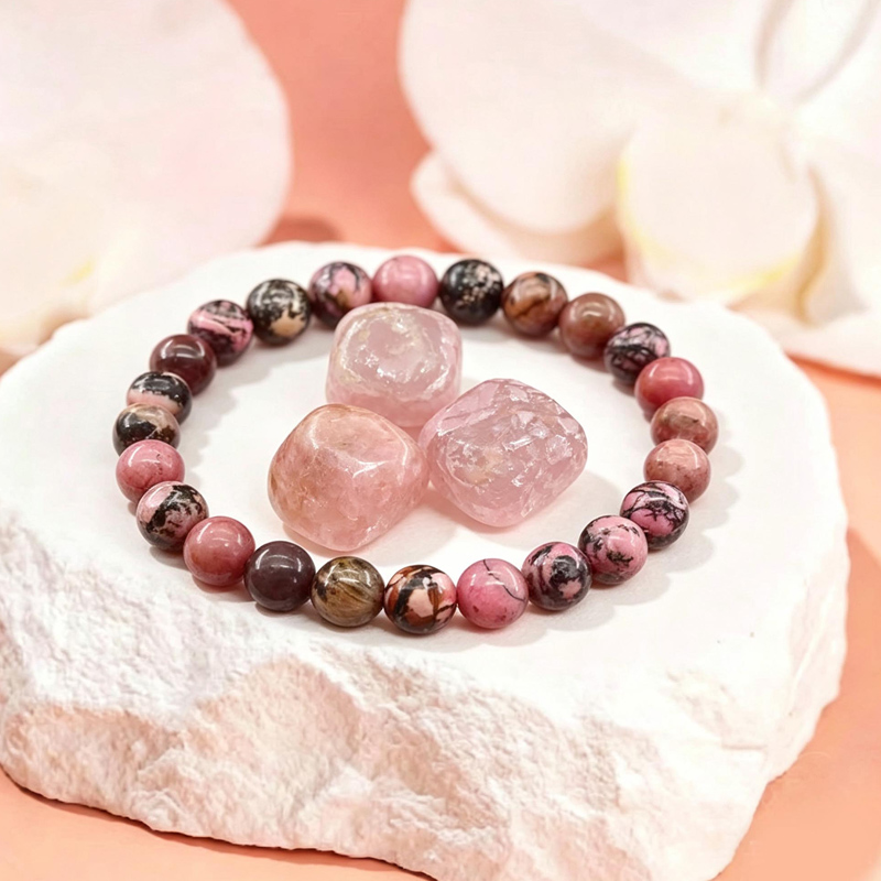 rhodonite main rhodonite crystal bracelet for self love