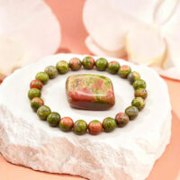 unakite crystal bracelet for emotional healing