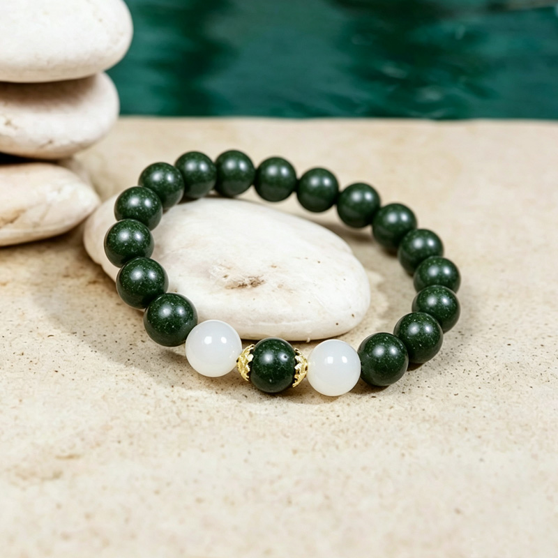 black sleep bracelet front black herbal sleep bracelet front view natural insomnia relief