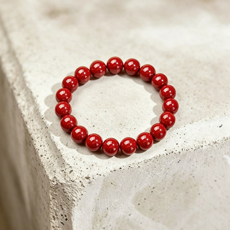 cinnabar bracelet pair 01 pair of authentic cinnabar bracelets side by side for positive energy