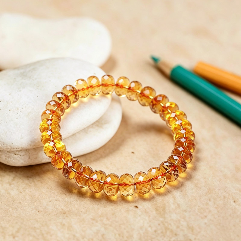 citrine bracelet flat 01 natural citrine bracelet flat lay top view for wealth and abundance