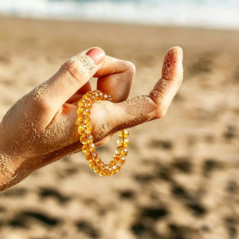 citrine bracelet hand citrine bracelet hanging on hand for prosperity and confidence