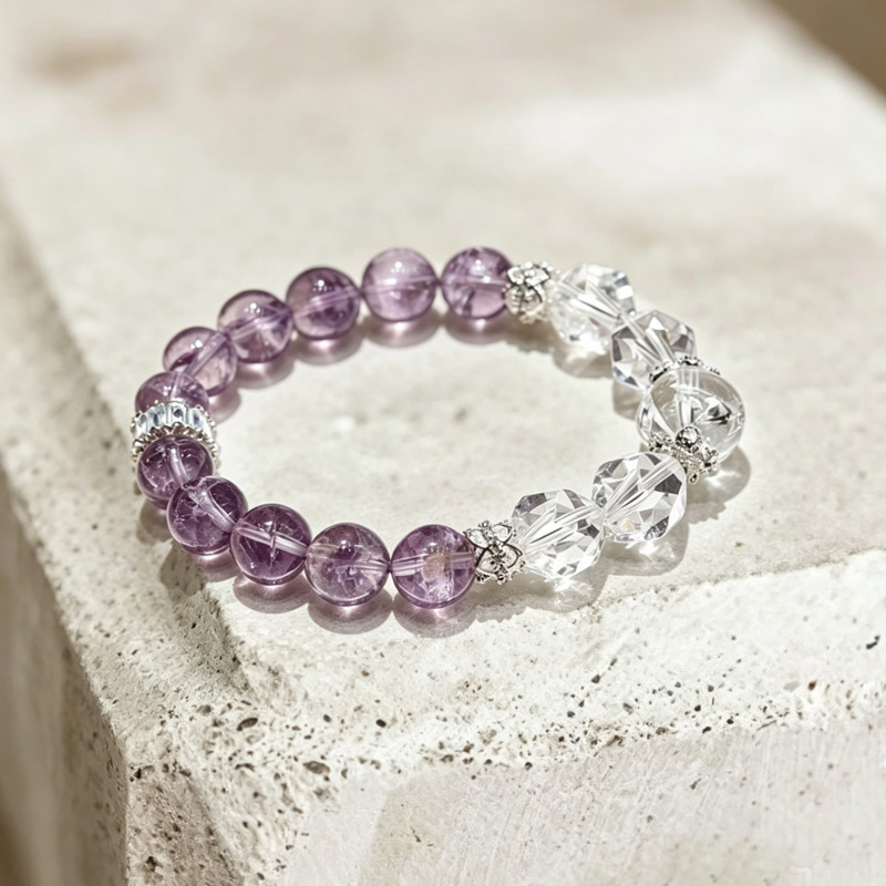 focus stress bracelet flat 01 focus and stress release crystal bracelet flat lay top view