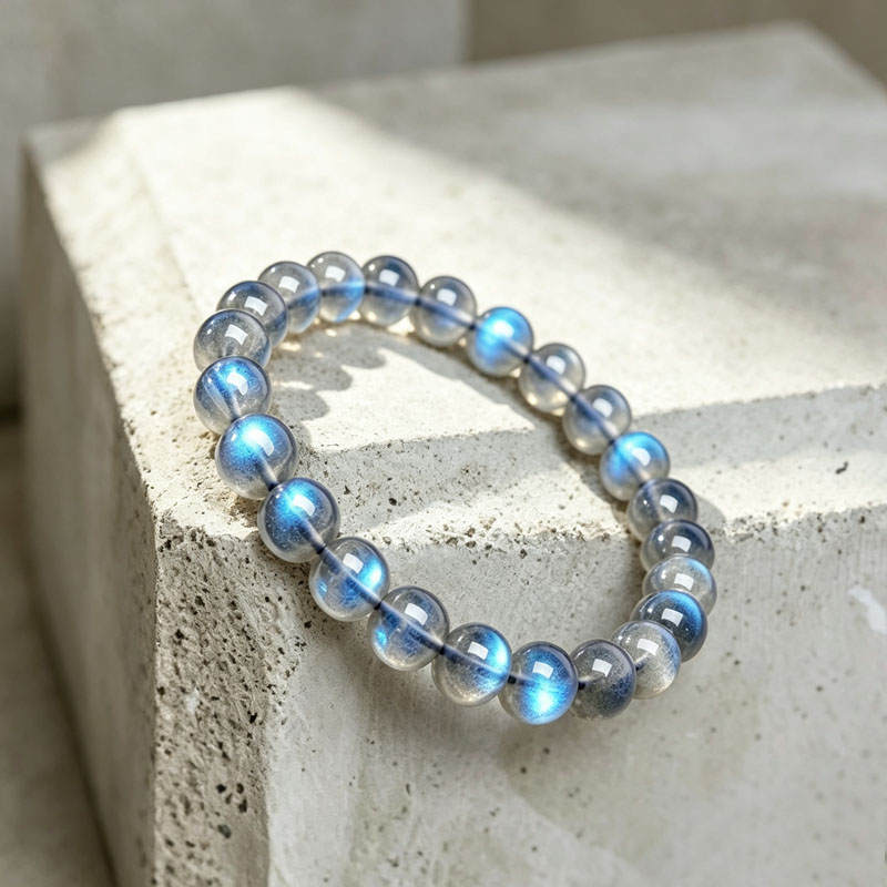 labradorite bracelet angle 01 natural labradorite bracelet angled view for protection