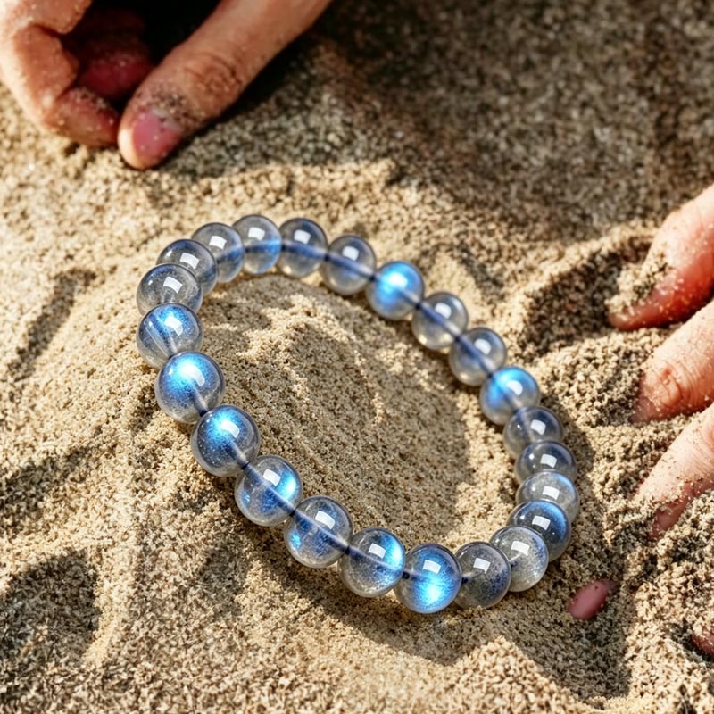 labradorite bracelet angle 03 healing labradorite bracelet angled view for energy shield
