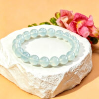 smooth moonstone beads lay flat for emotional